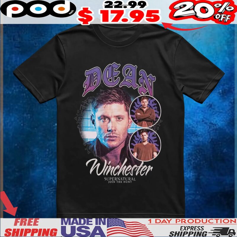 Supernatural Dean Winchester Join the hunt Collage T Shirt