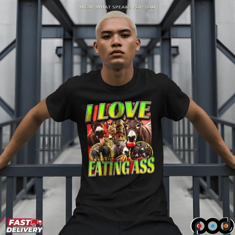 Donkey I Love Eating Ass 90s Bootleg T Shirt