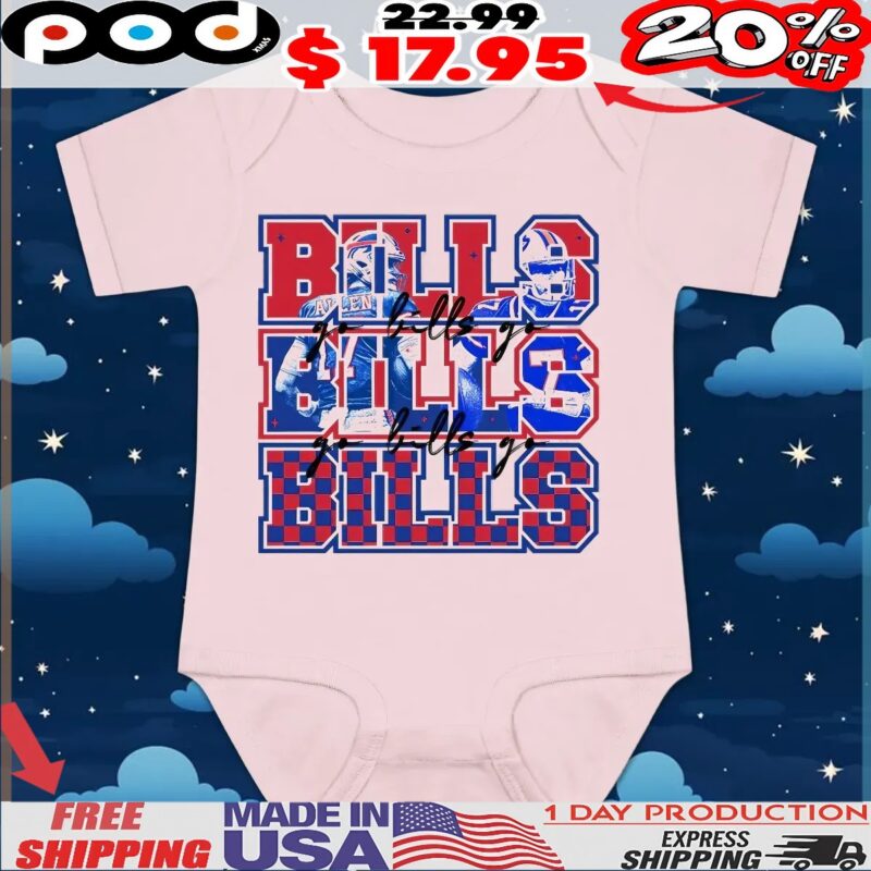 Let’s Go Bills Go Bills Go Bills Josh Allen Graphic T Shirt
