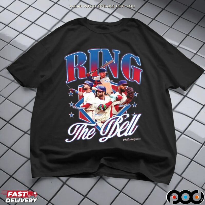 Turner Schwarber Harper Sanchez Ring The Bell Philadelphia Phillies Retro Bootleg T Shirt