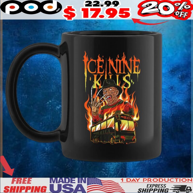 Ice Nine Kills Tasmanian Devil In A Tour Bus Fire Kim Dracula Flame T Shirt