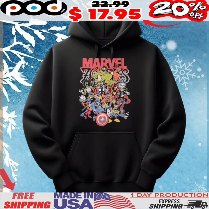 Marvel Zombies Hulk, Captain America, Wolverine, Thor, Iron Man, Spider-man T Shirt