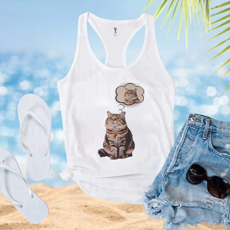 Cat Thinking About Cat T Shirt