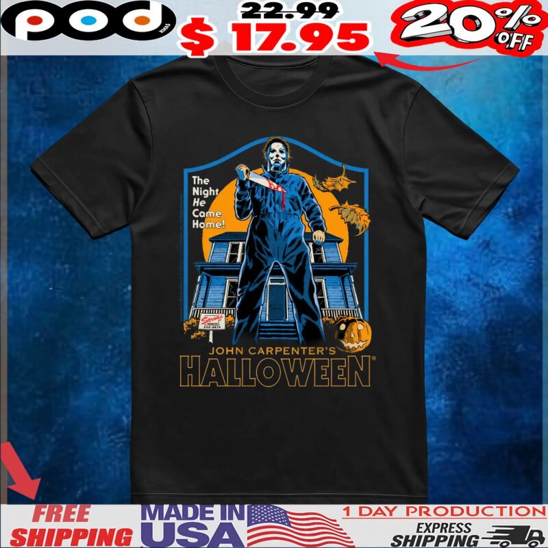 John Carpenter’s Michael Myers The Night He Came Home Horror Halloween T Shirt