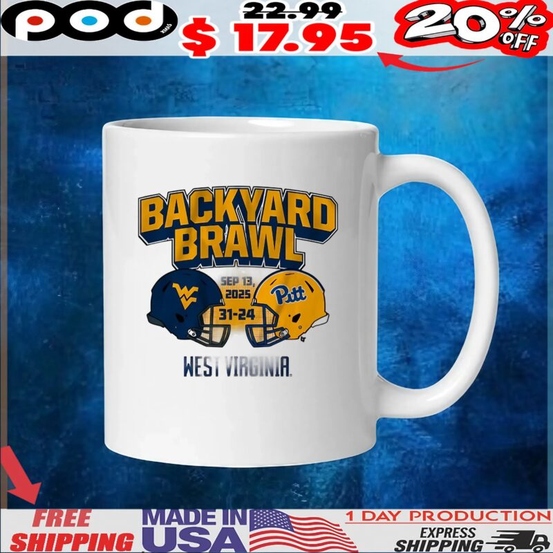 West Virginia Football Backyard Brawl Champs Helmet T Shirt