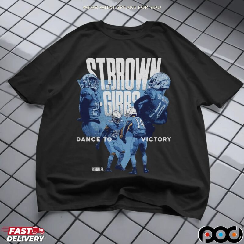 Jahmyr Gibbs And Amon Ra St Brown Detroit Victory Dance Bootleg T Shirt