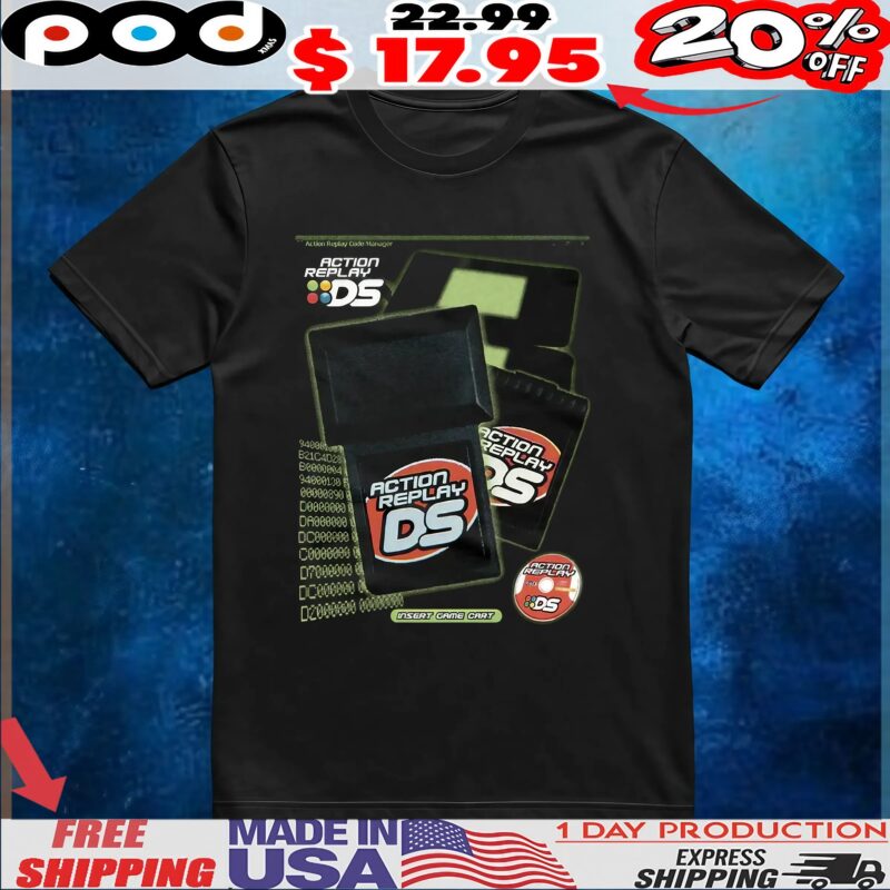 Action Replay Ds Insert Game Cart T Shirt