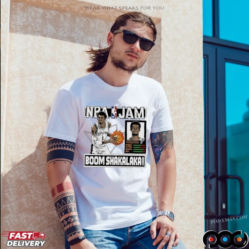 Victor Wembanyama San Antonio Spurs NBA Jam Boom Shakalaka T Shirt