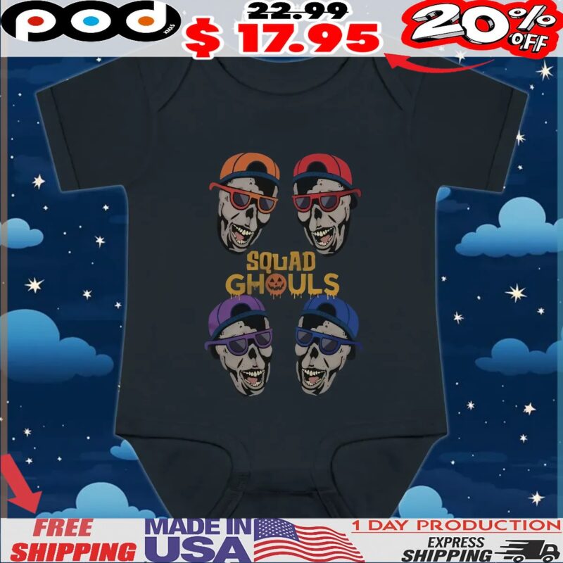 Squad Ghouls 4 Faces Halloween T Shirt