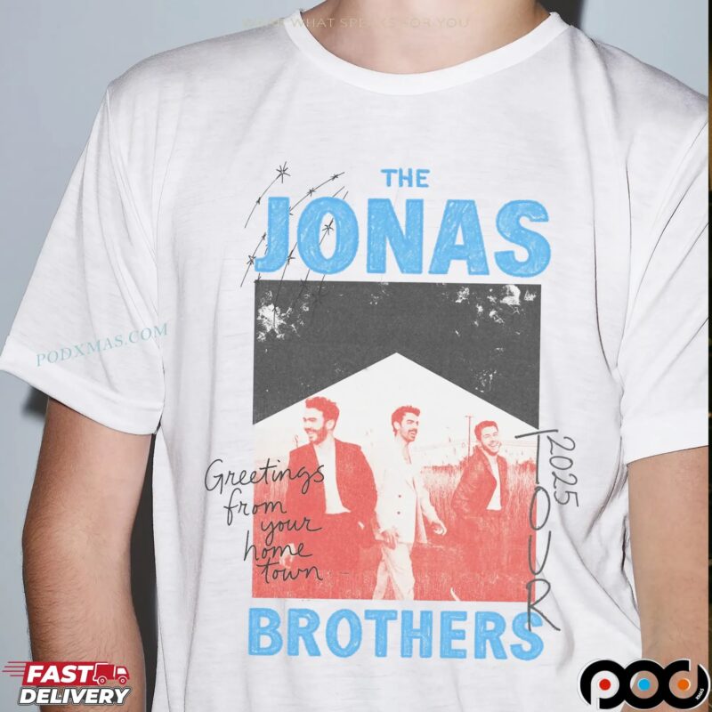 Jonas Brothers Greeting From Your Home Town 2025 Tour Crayon T Shirt