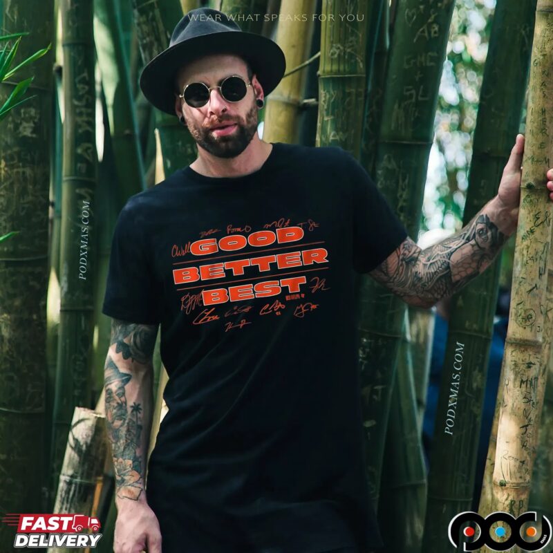 Chicago Bears Good Better Best NFL Football Signatures T Shirt