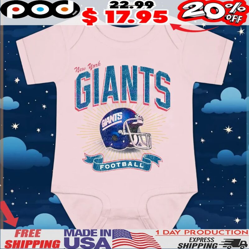 New York Giants Historic Prime Football Helmet Vintage T Shirt