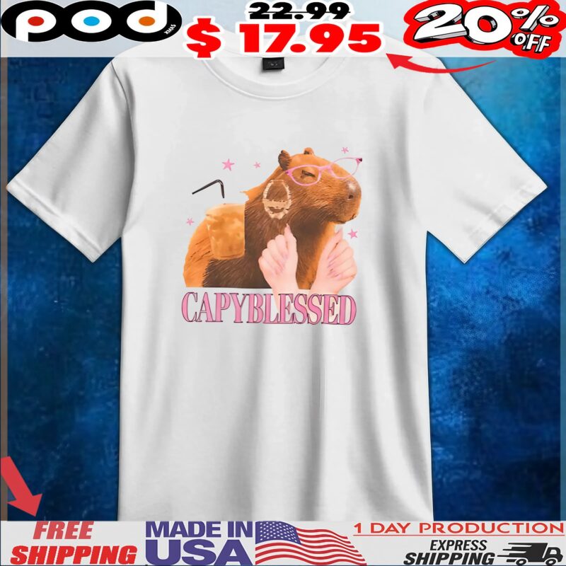 Capybara Blessed Cute T Shirt