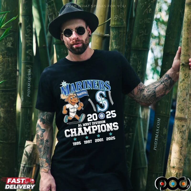 Seattle Mariners AL West Division Champions 2025 1995 1997 2001 T Shirt