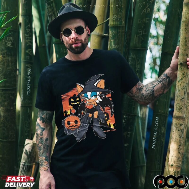 Rouge the Bat Halloween Sonic Witch Pumpkins and Spooky Night Halloween Costume Graphic T Shirt