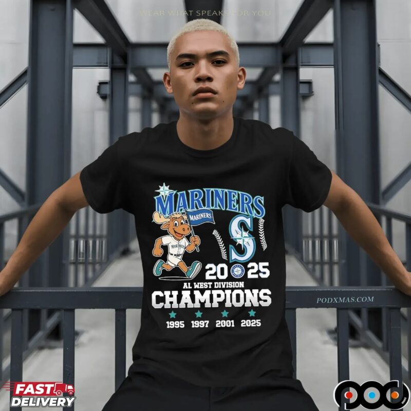Seattle Mariners AL West Division Champions 2025 1995 1997 2001 T Shirt
