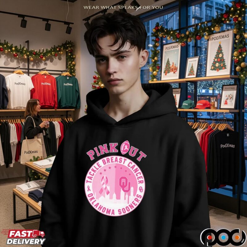 Oklahoma Sooners Pink Out Tackle Breast Cancer T Shirt