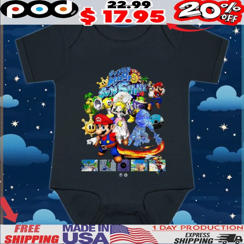 Super Mario Sunshine Super Mario 3D All-Stars T Shirt Super Mario Sunshine Super Mario 3D All-Stars T Shirt