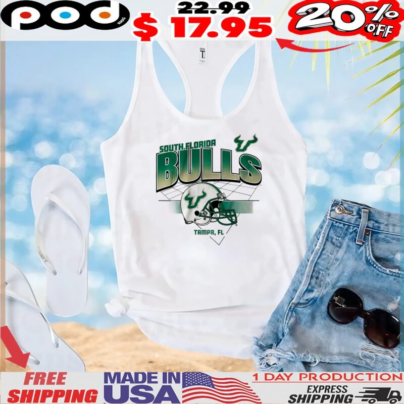 Usf Football Helmet Grid T Shirt