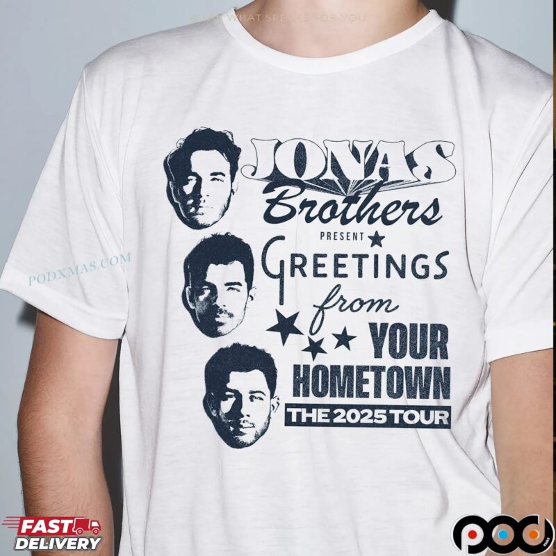 Jonas Brothers Present Greeting From Your Hometown The 2025 Tour T Shirt