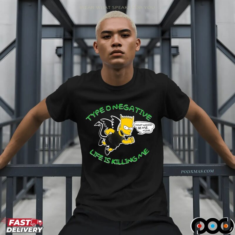 Bart Simpson Typeonegative Life Is Killing Me Music Cartoon Mashup T Shirt