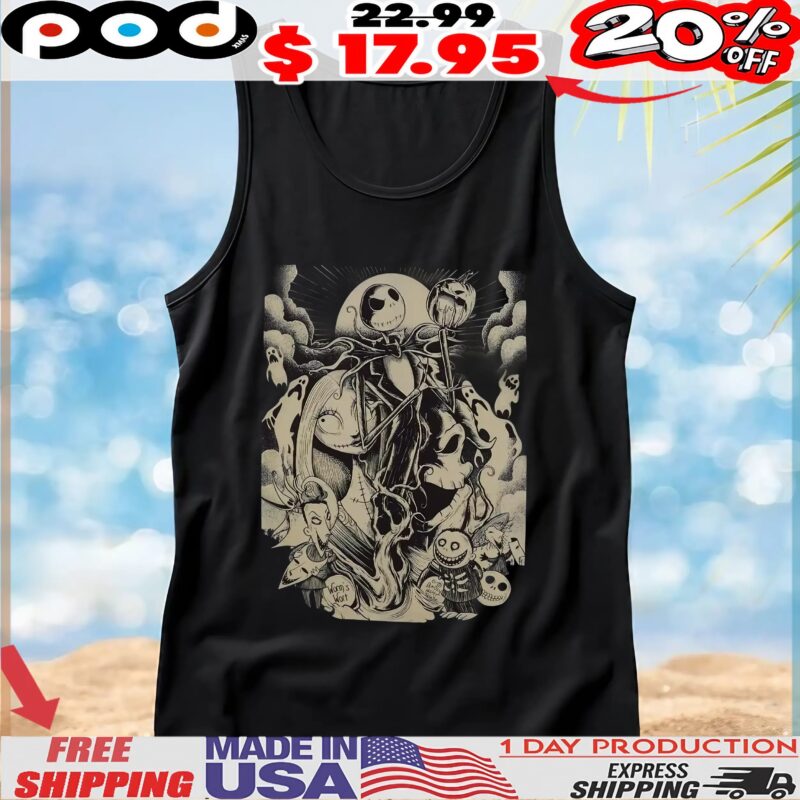 The Nightmare Before Christmas Tonal Group Poster T-Shirt
