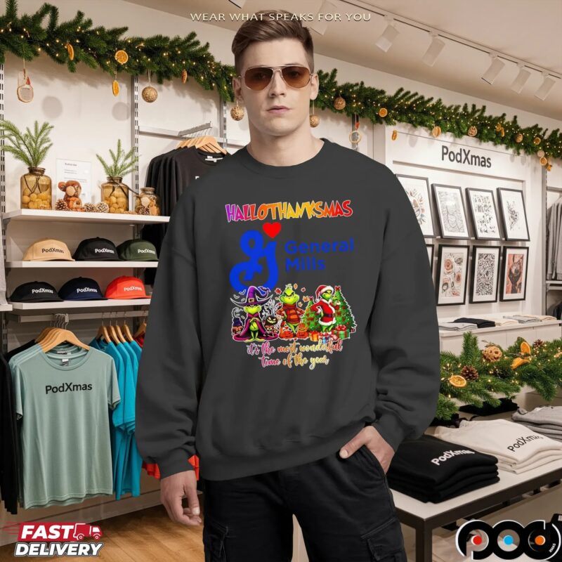 Hallothanksmas General Mills X Grinch It's The Most Wonderful Time Of The Year Christmas T Shirt