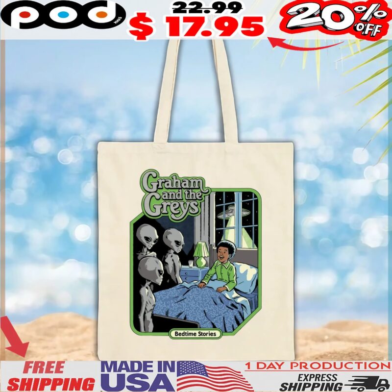 Graham And The Greys Bedtime Stories Alien Ufo Halloween Graphic T Shirt