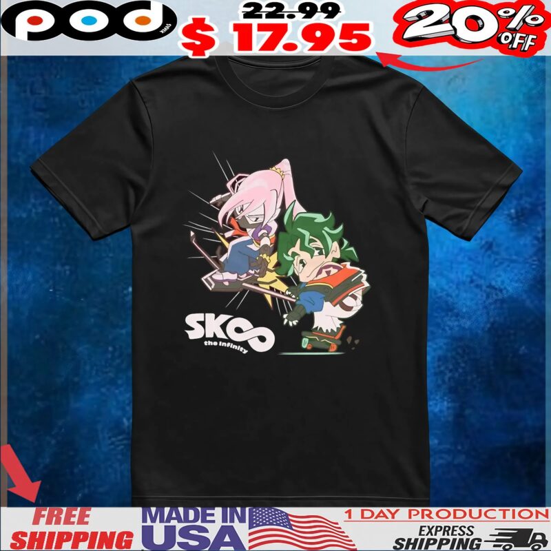 SK8 The Infinity Joe and Cherry Blossom Chibi Duo T Shirt