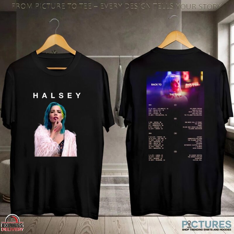 Halsey Back To Badlands Tour 2026 Double Sided T Shirt