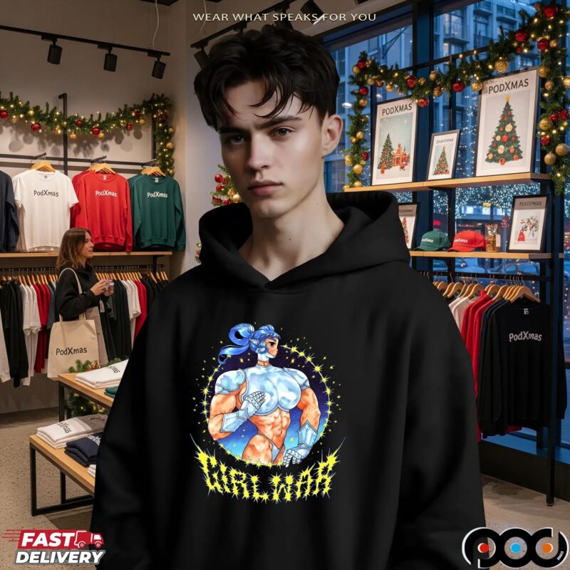 Armored Beef Muscle Girl War Anime T Shirt