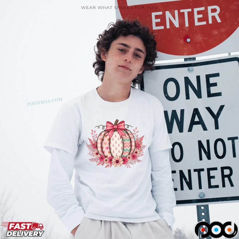 Breast Cancer Awareness Pumpkin Pink Ribbon Fall Sublimation Design T Shirt Breast Cancer Awareness Pumpkin Pink Ribbon Fall Sublimation Design T Shirt