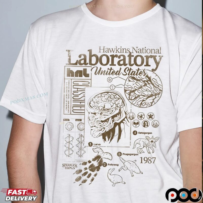 Hawkins national Laboratory United State 1987 Retro T Shirt