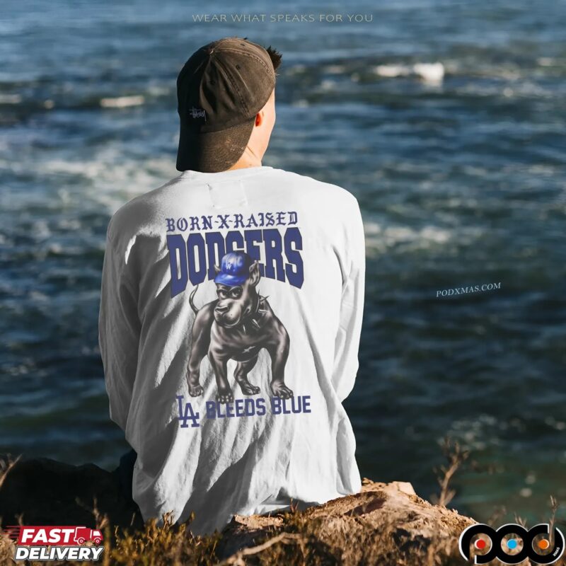 Born X Raised Los Angeles Dodgers Dog Mashup T Shirt