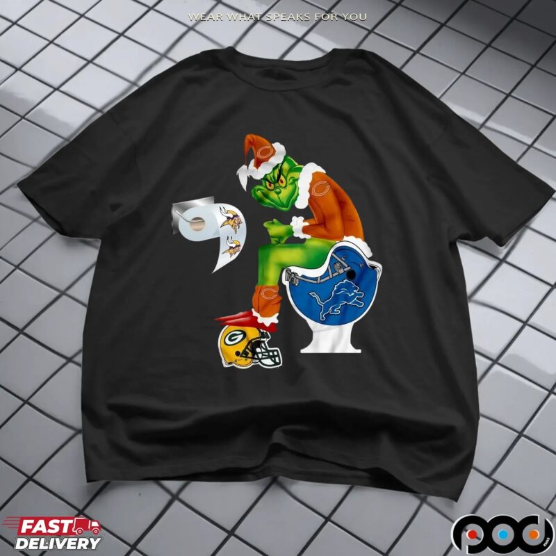 Chicago Bears Grinch Rivalry NFL Christmas Parody T Shirt