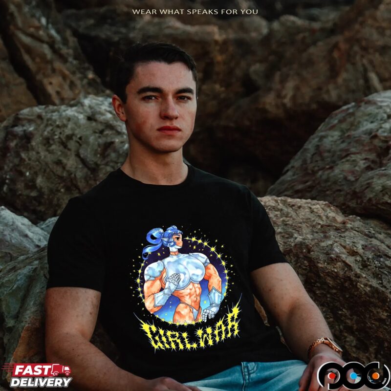 Armored Beef Muscle Girl War Anime T Shirt