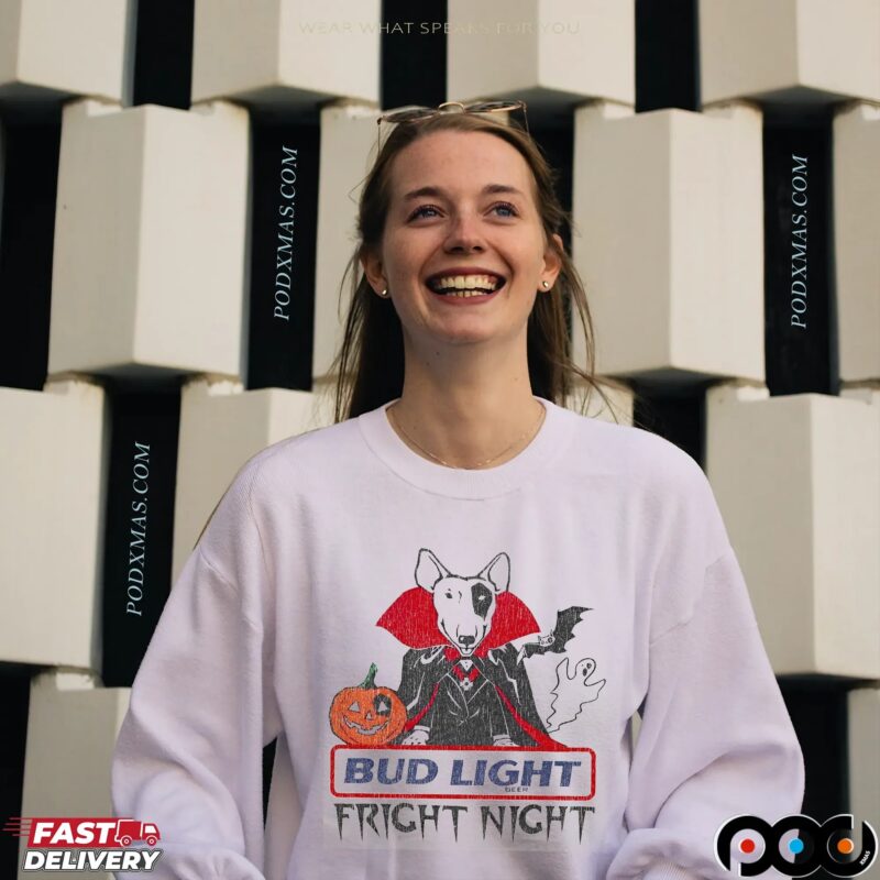 Bud Light Fright Night Pumpkin Halloween Graphic T Shirt