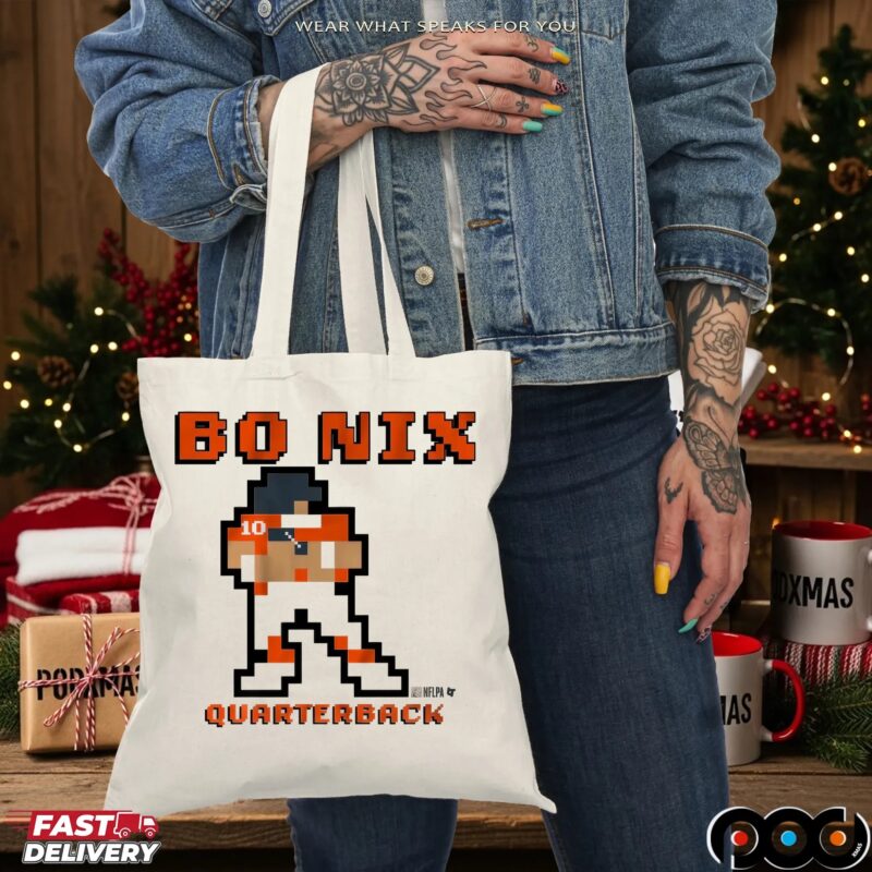 Bo Nix Quarterback Retro Baller Pixel T Shirt