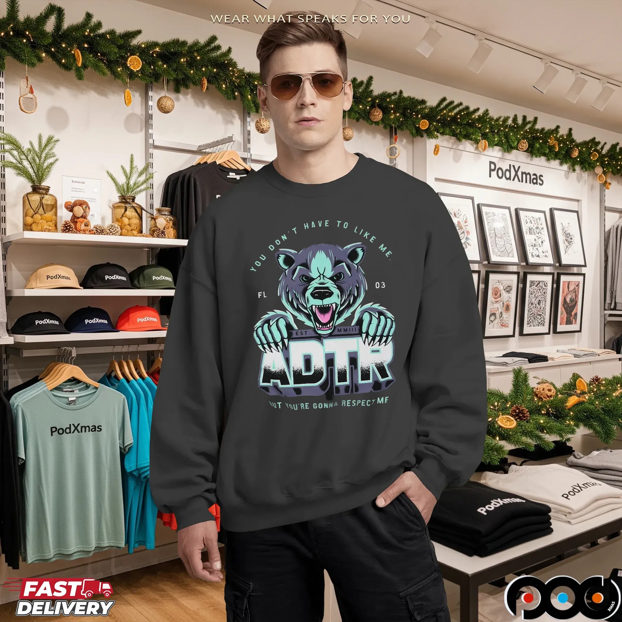 Adtr You Don't Have To Like Me But You're Gonna Respect Me Graphic T Shirt