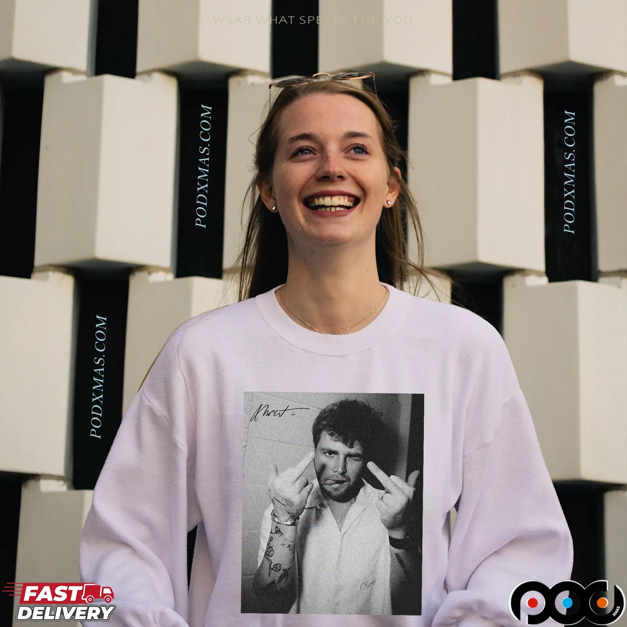 Alex Warren Middle Fingers Shadow Photo Tour Merch T Shirt