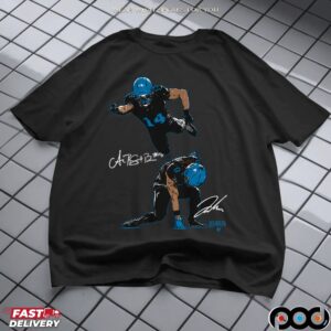 Amon-Ra St. Brown & Jahmyr Gibbs Superheroes Signatures T Shirt