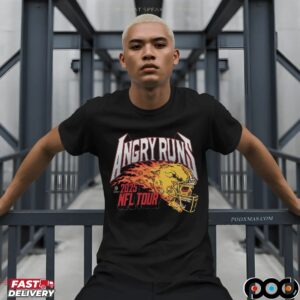 Angry Runs 2025 NFL Tour Helmet Skull Vintage T Shirt