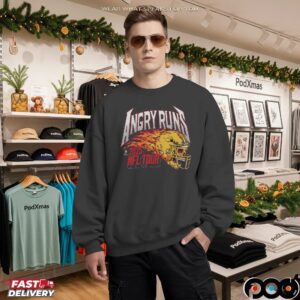 Angry Runs 2025 NFL Tour Helmet Skull Vintage T Shirt