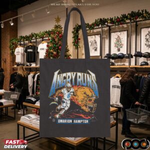 Angry Runs Angeles Chargers Omarion Hampton 2025 T Shirt