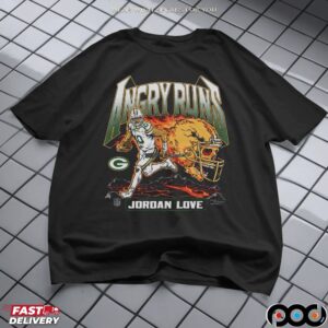 Angry Runs Green Bay Packers Jordan Love 2025 T Shirt