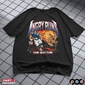 Angry Runs New York Giants Cam Skattebo 2025 T Shirt