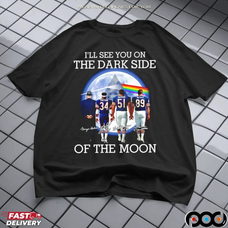Pink Floyd Chicago Bears I'll See You On The Dark Side Of The Moon T Shirt