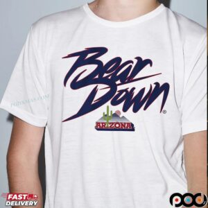Arizona Wildcats Football Bear Down Cactus T Shirt