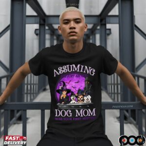 Assuming I'm Just An Old Dog Mom Husky Halloween Personalized T Shirt