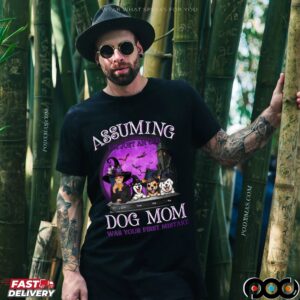 Assuming I'm Just An Old Dog Mom Husky Halloween Personalized T Shirt